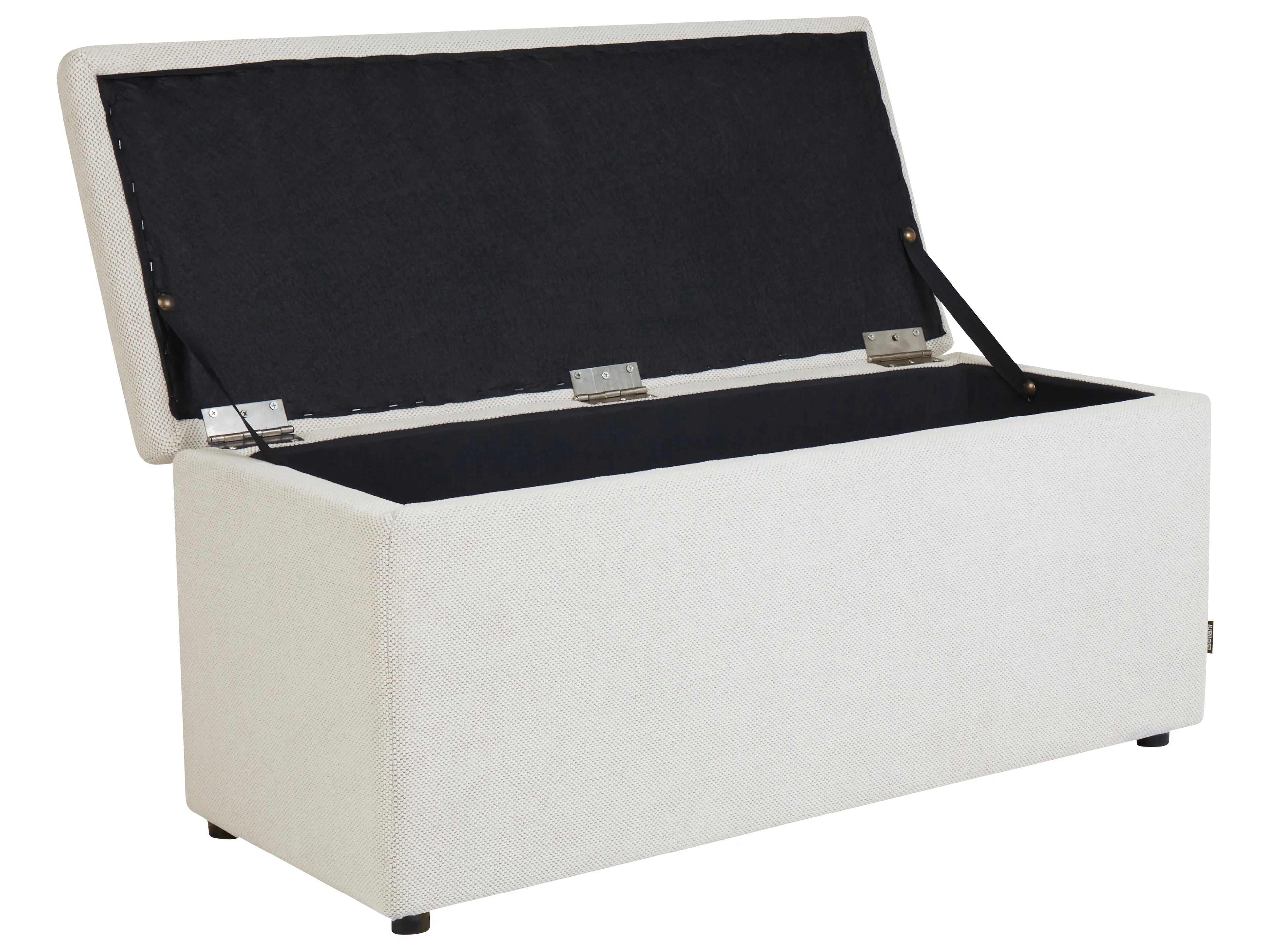 Storage Ottoman OREM Fabric Off-White