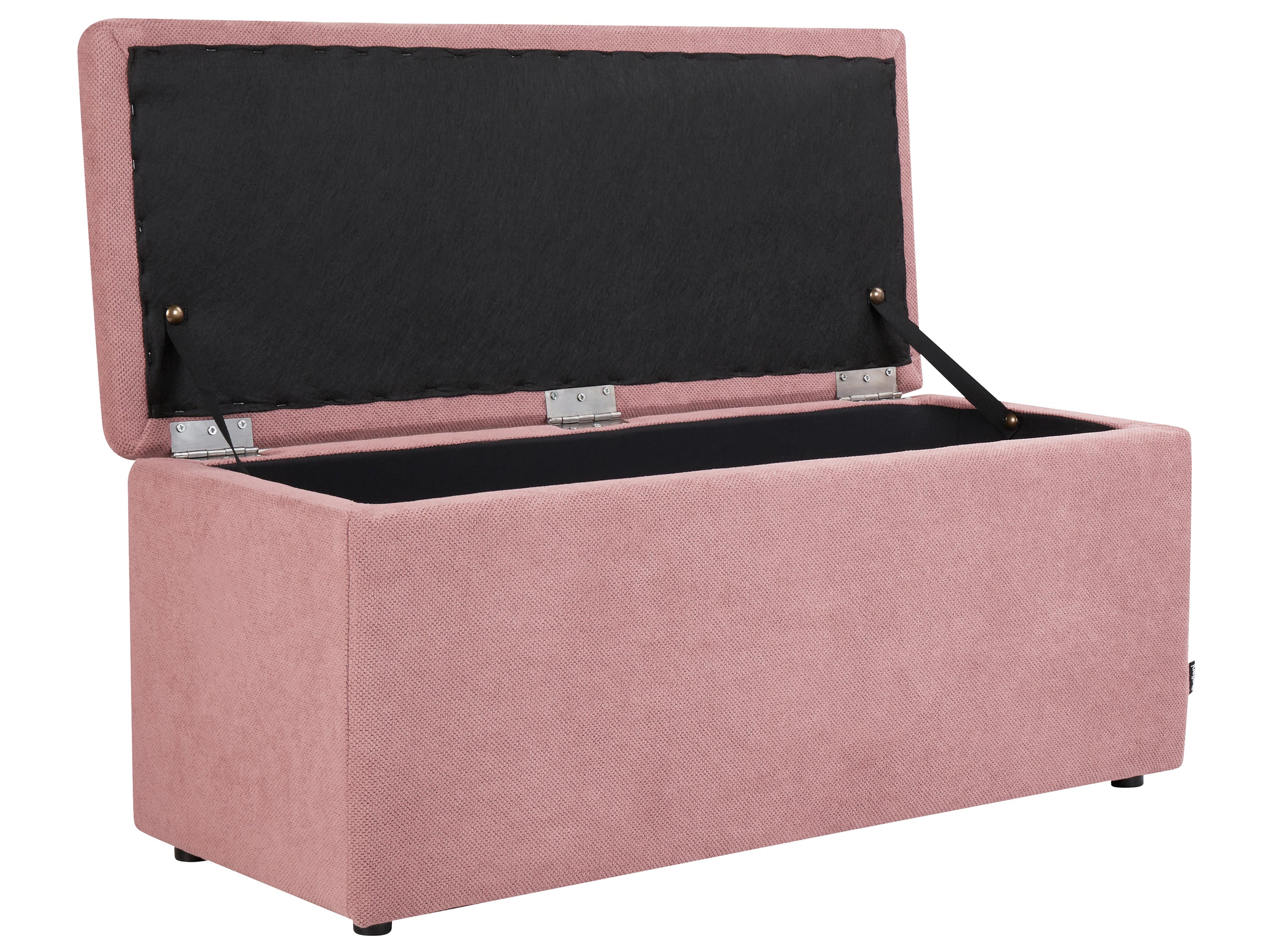  Storage Ottoman OREM Fabric Pink
