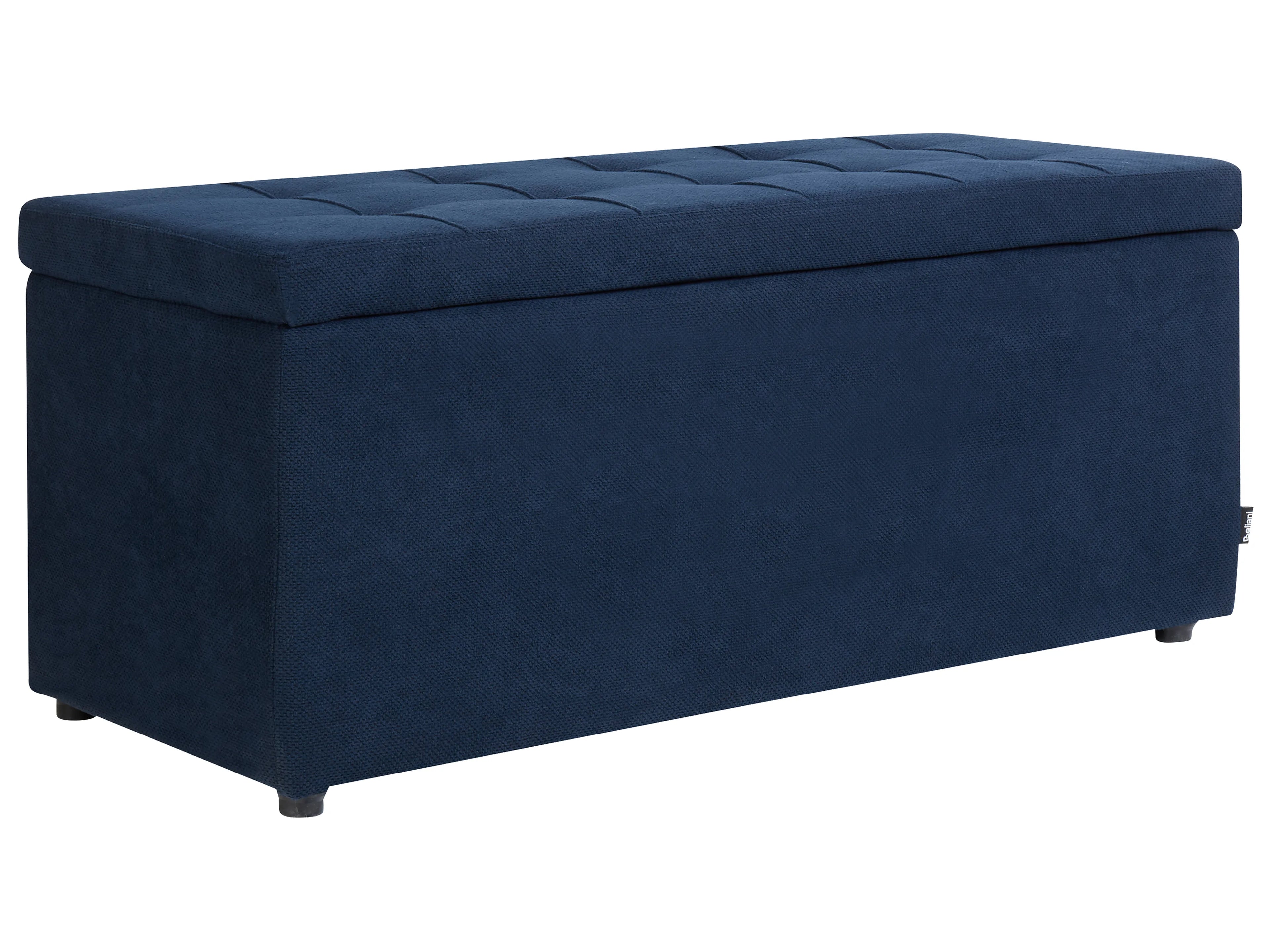  Storage Ottoman OREM Fabric Navy Blue