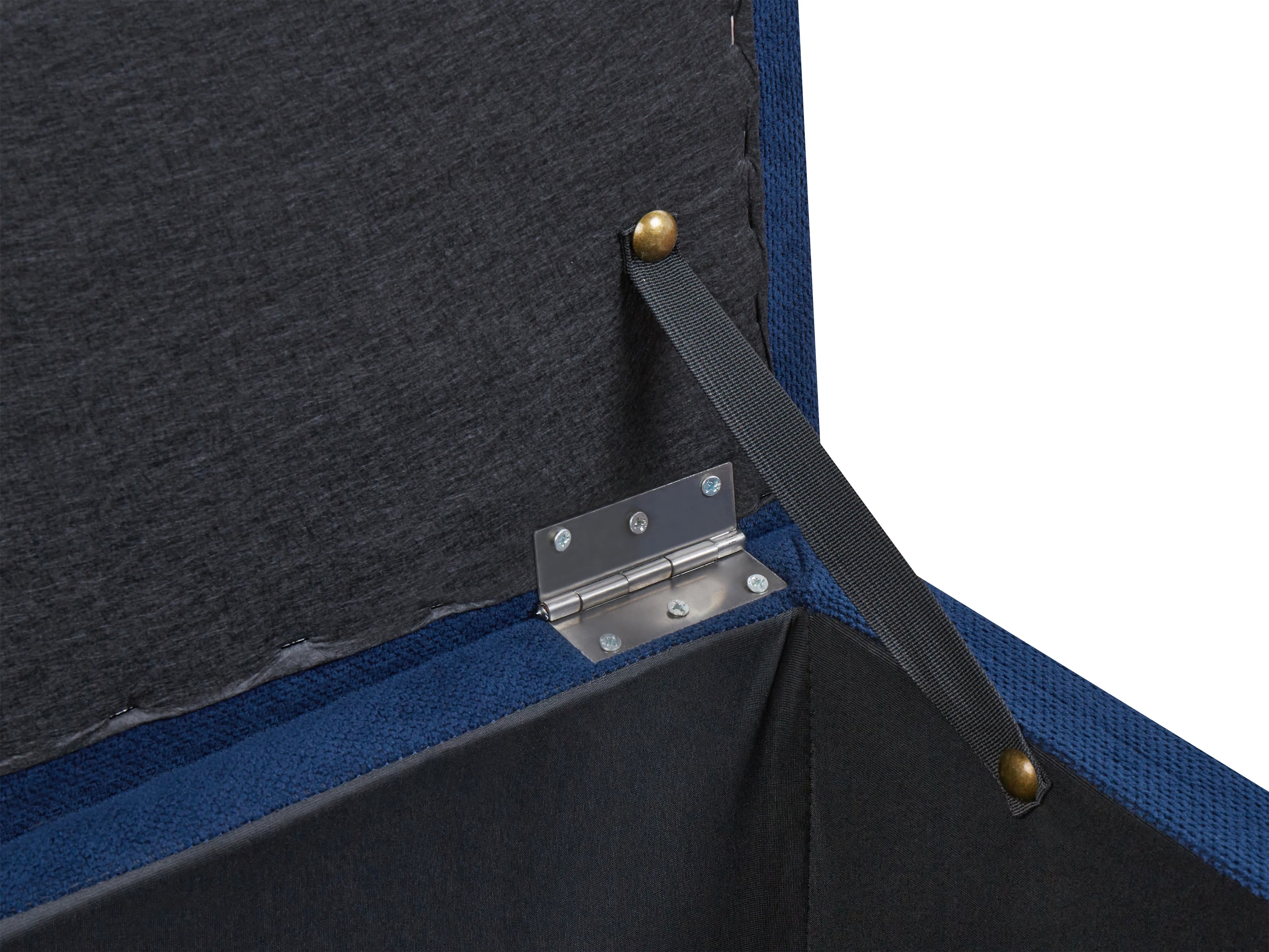  Storage Ottoman OREM Fabric Navy Blue