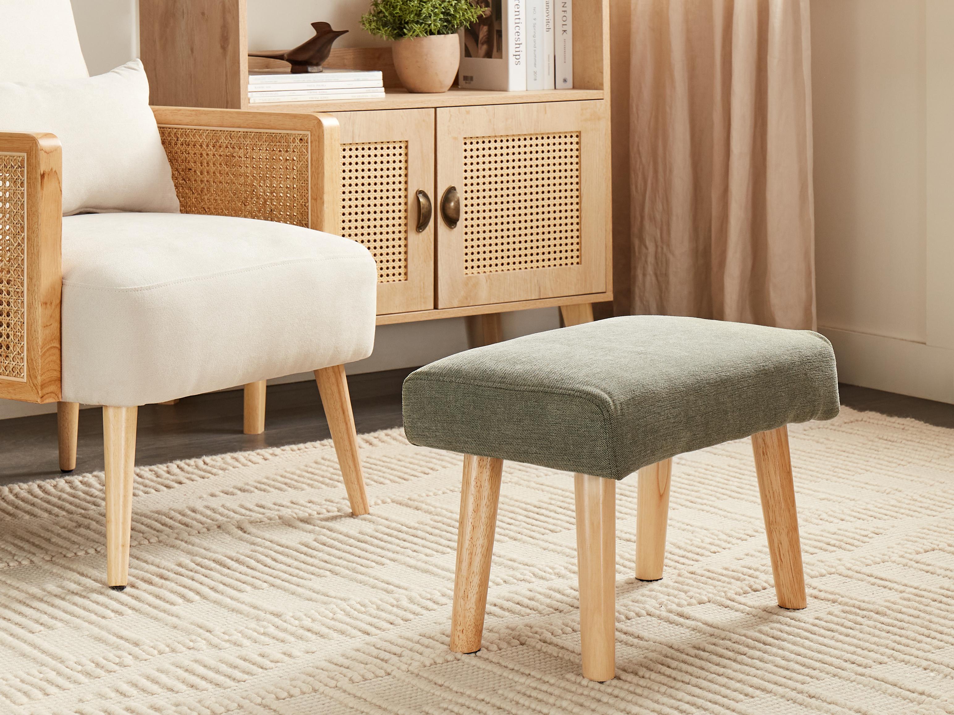  Footstool TAKOMA II Fabric Green