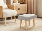  Footstool TAKOMA II Fabric Light Grey