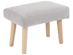  Footstool TAKOMA II Fabric Light Grey