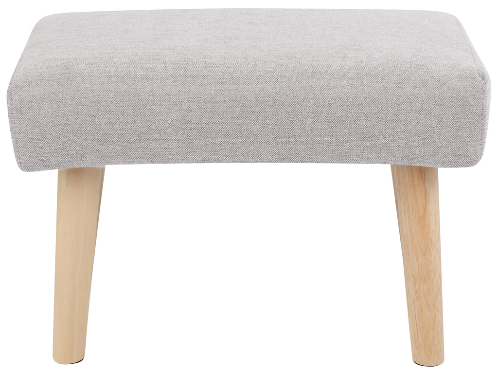  Footstool TAKOMA II Fabric Light Grey