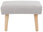  Footstool TAKOMA II Fabric Light Grey