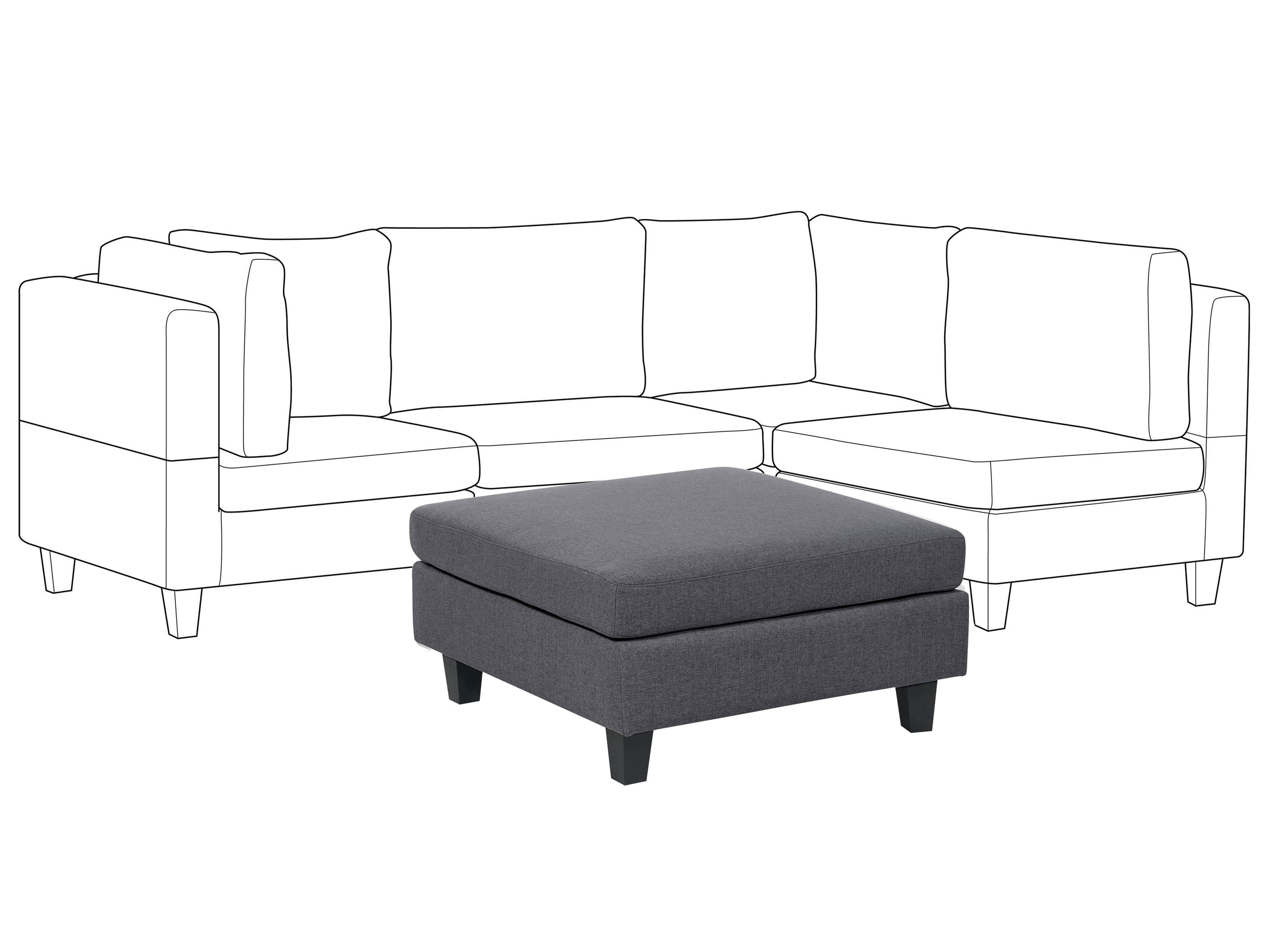  Ottoman UNSTAD Fabric Dark Grey