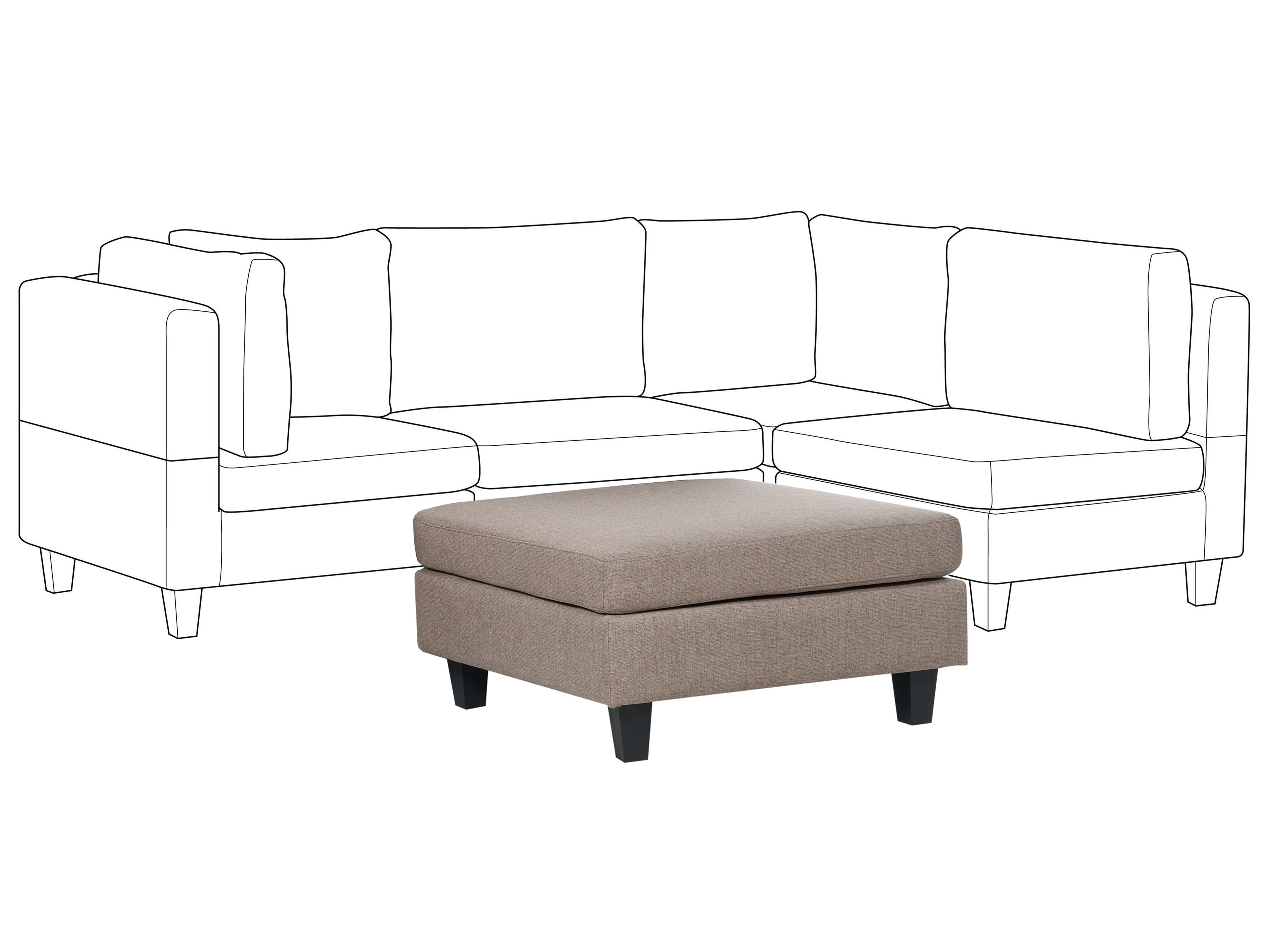  Ottoman UNSTAD Fabric Brown