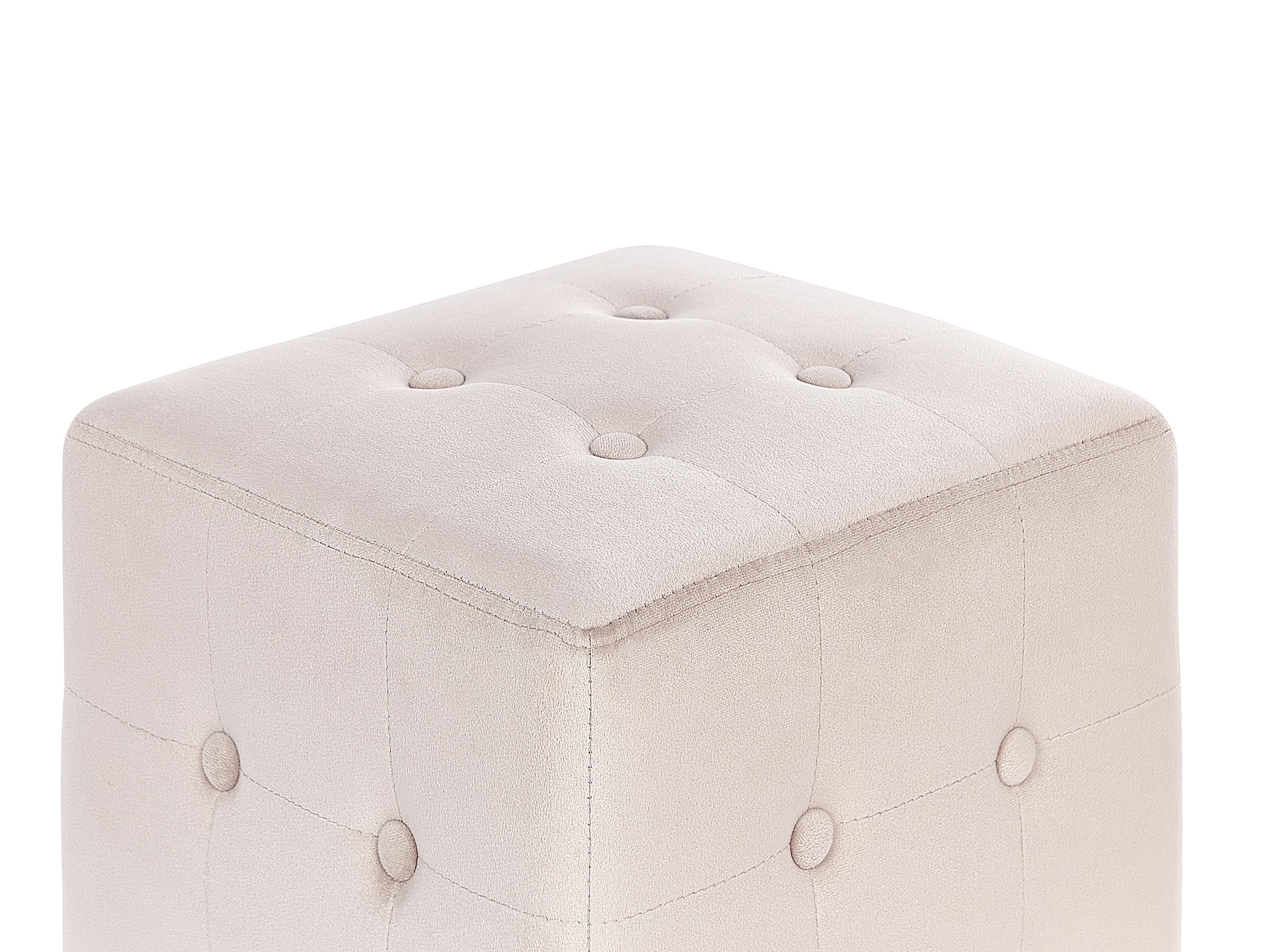  Pouffe WISCONSIN Velvet Light Beige