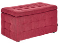  Storage Ottoman MICHIGAN Fabric Red