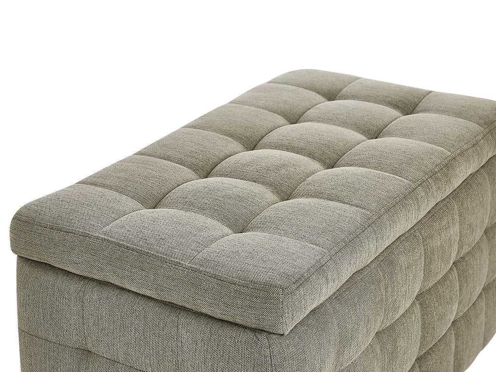  Storage Ottoman MICHIGAN Fabric Olive Green