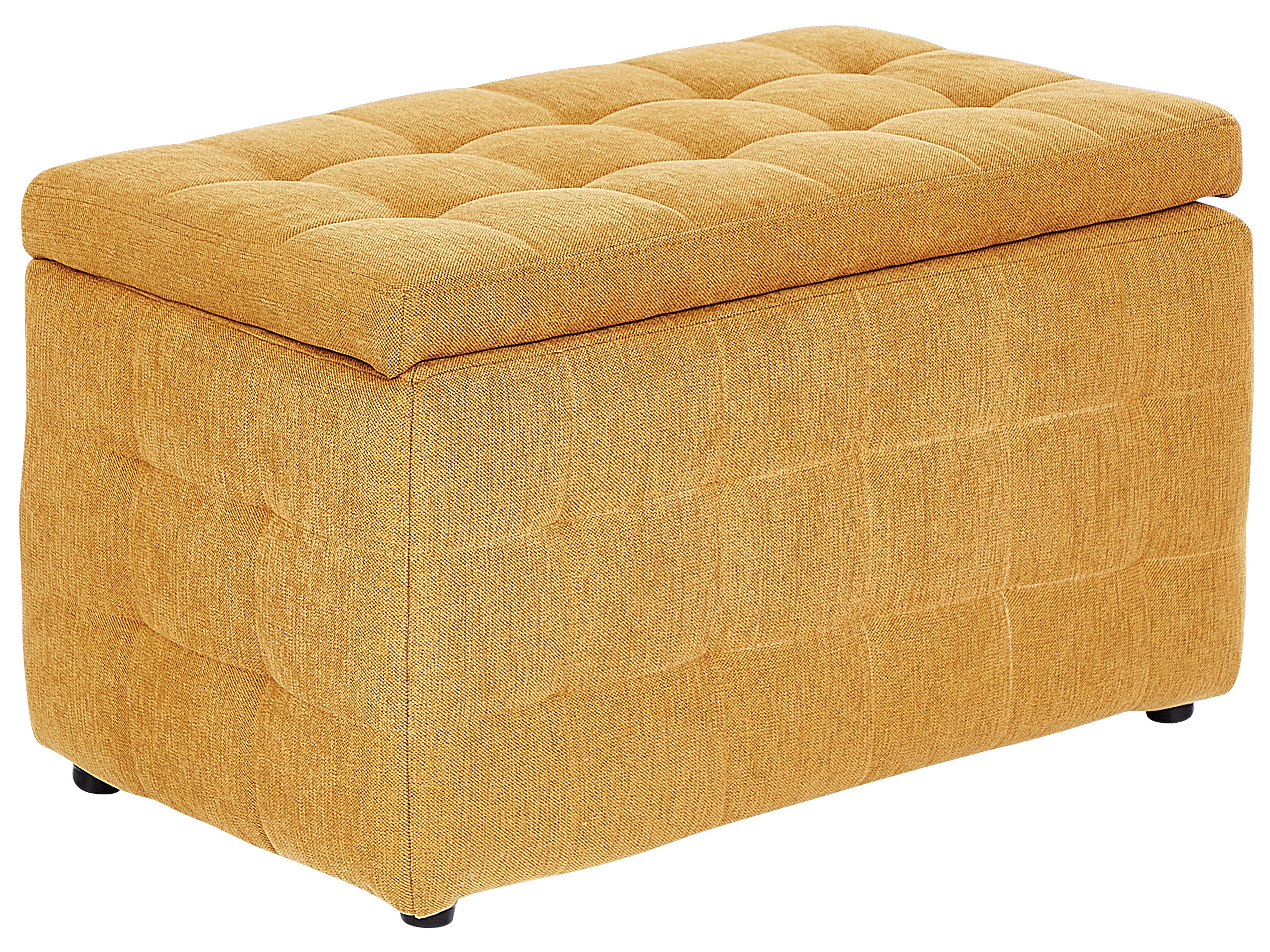  Storage Ottoman MICHIGAN Fabric Yellow