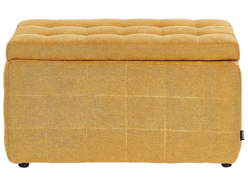  Storage Ottoman MICHIGAN Fabric Yellow
