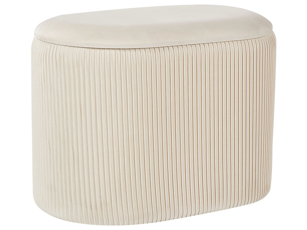  Storage Pouffe RICHLAND Velvet Light Beige
