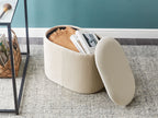  Storage Pouffe RICHLAND Velvet Light Beige