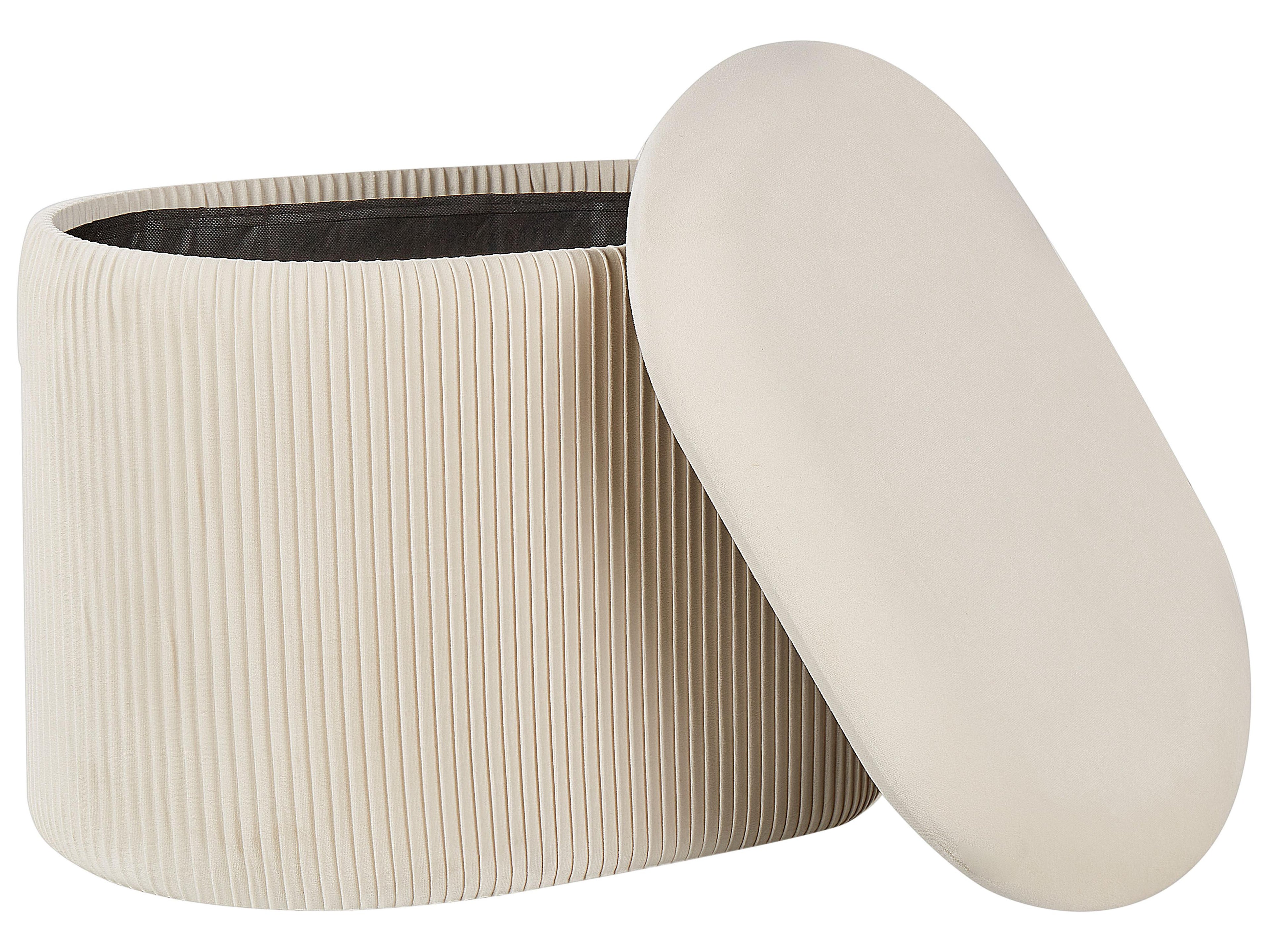  Storage Pouffe RICHLAND Velvet Light Beige