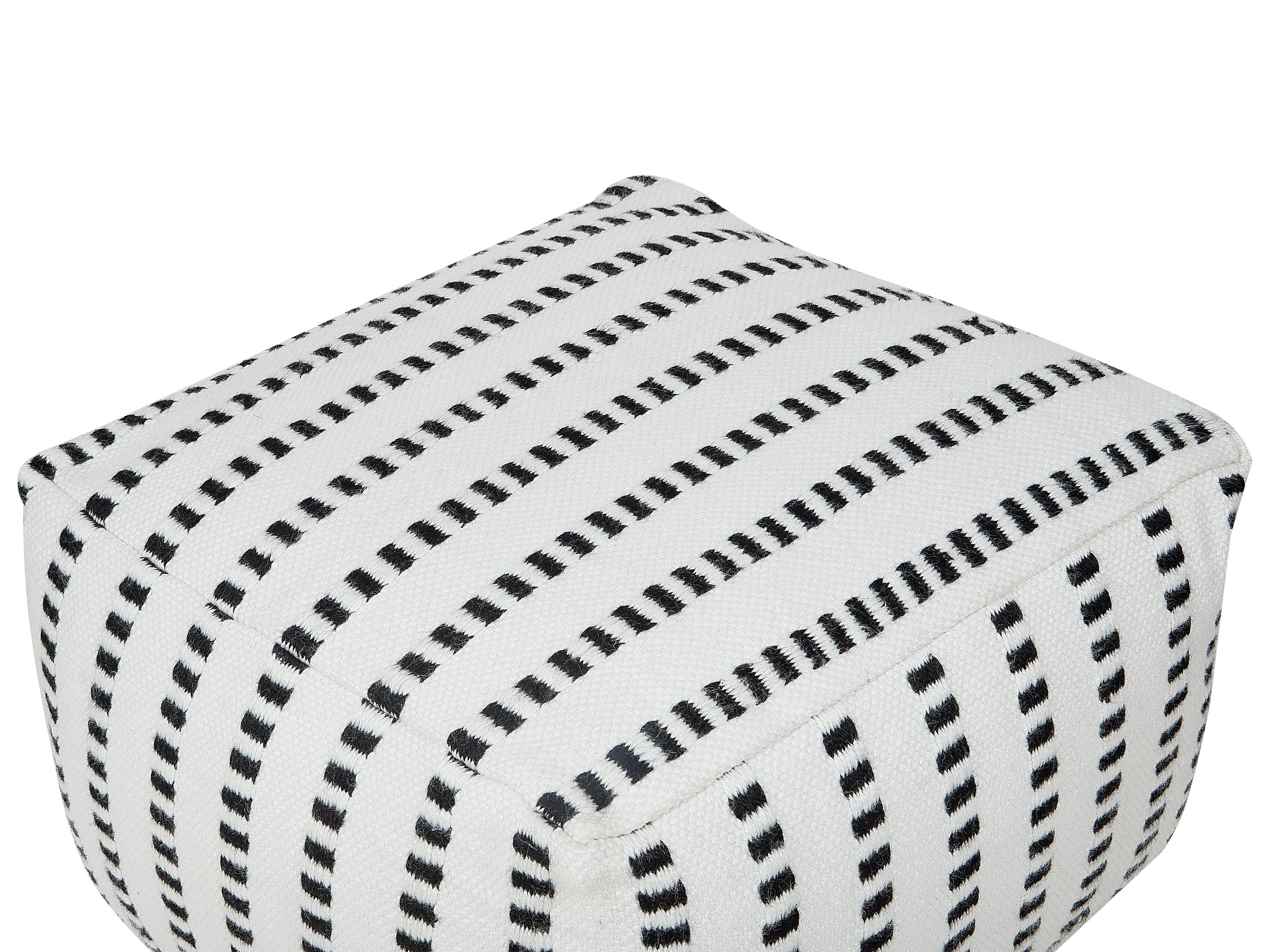  Pouffe GAJAN Fabric White