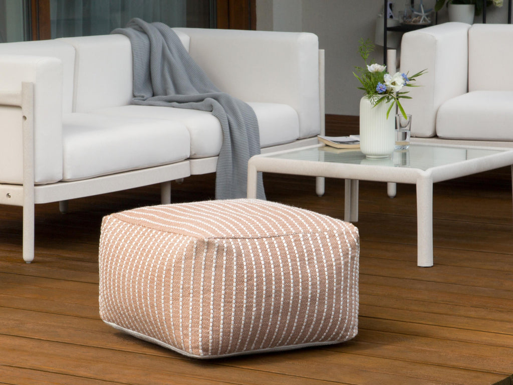  Pouffe ZAHRI Fabric Golden Brown