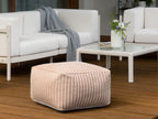  Pouffe ZAHRI Fabric Golden Brown