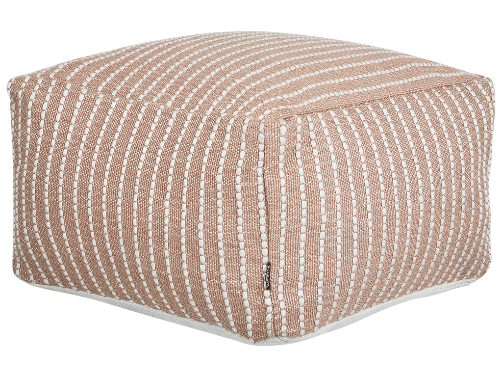  Pouffe ZAHRI Fabric Golden Brown