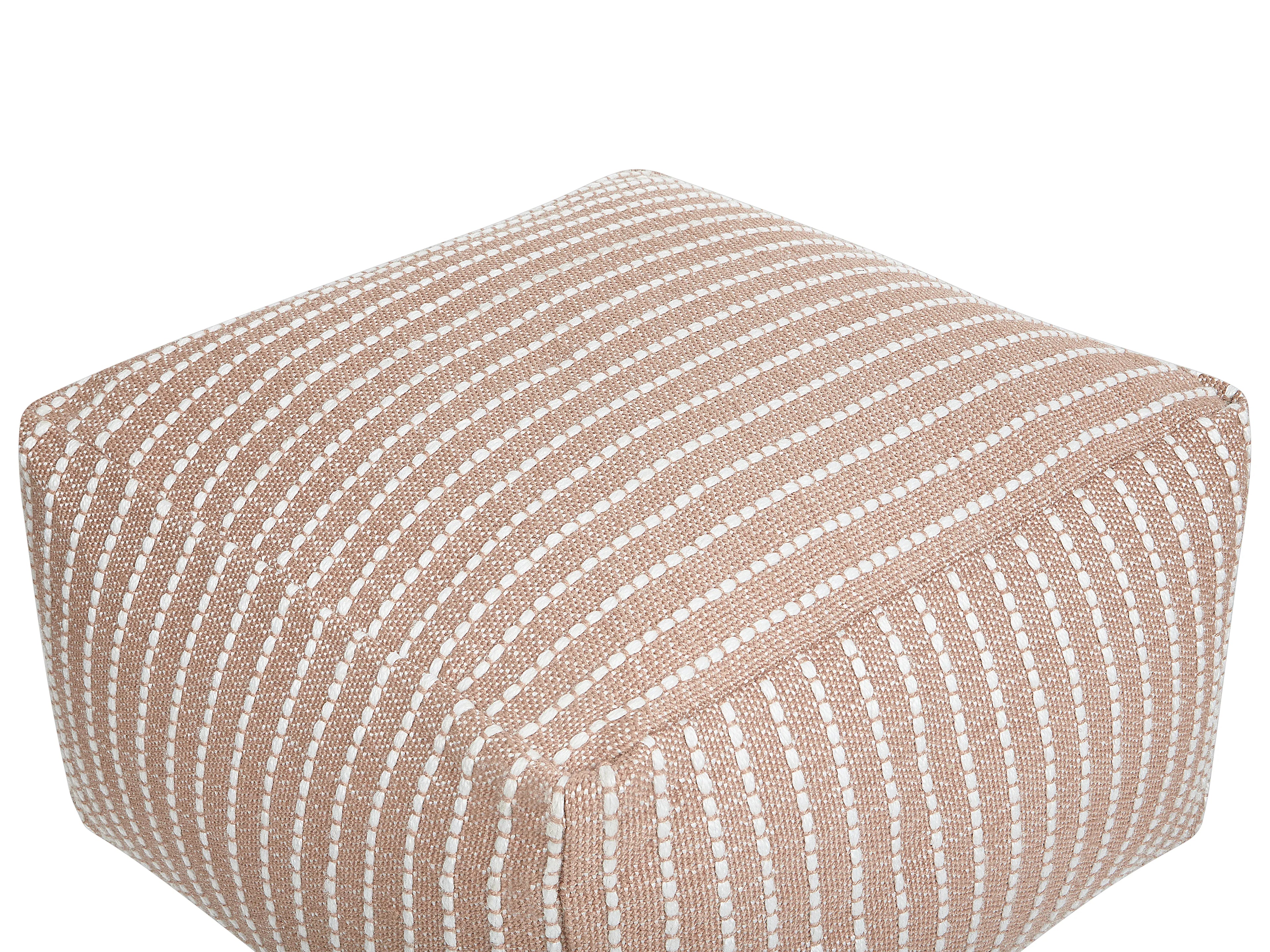  Pouffe ZAHRI Fabric Golden Brown