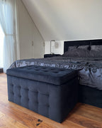  Storage Ottoman MICHIGAN Velvet Dark Blue