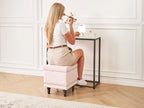  Storage Pouffe LORETTO Velvet Pastel Pink