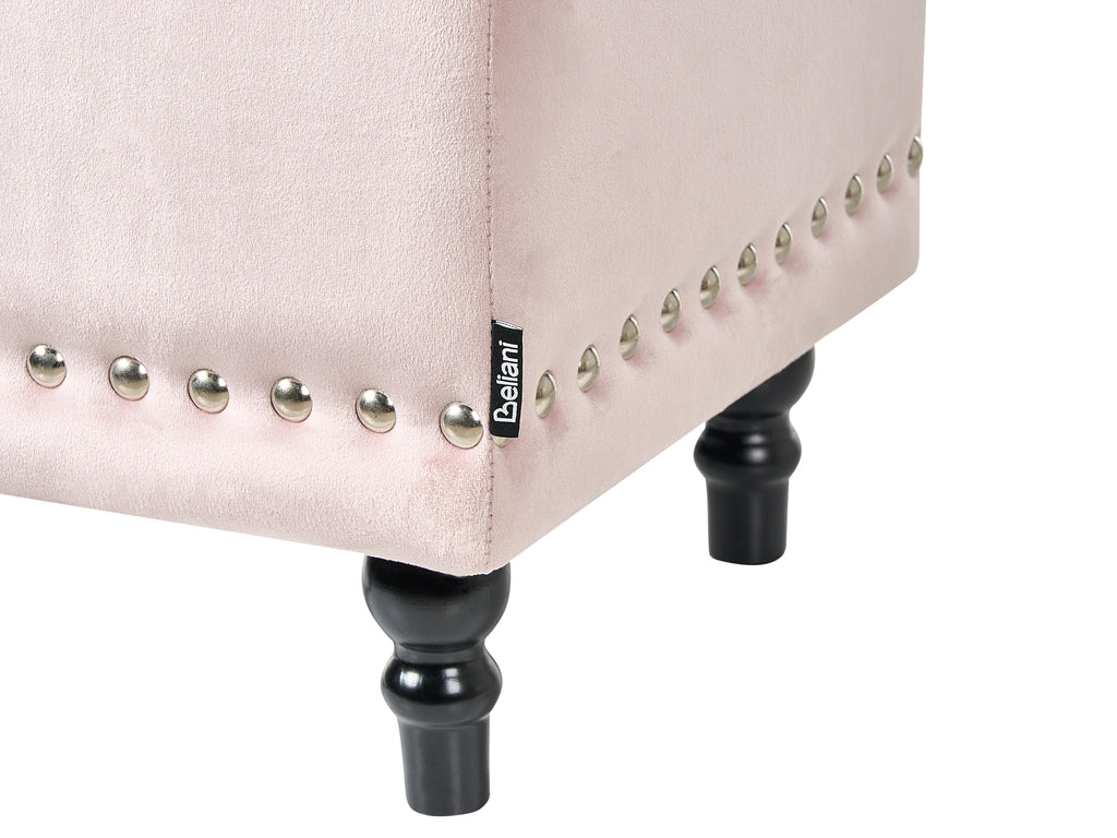  Storage Pouffe LORETTO Velvet Pastel Pink