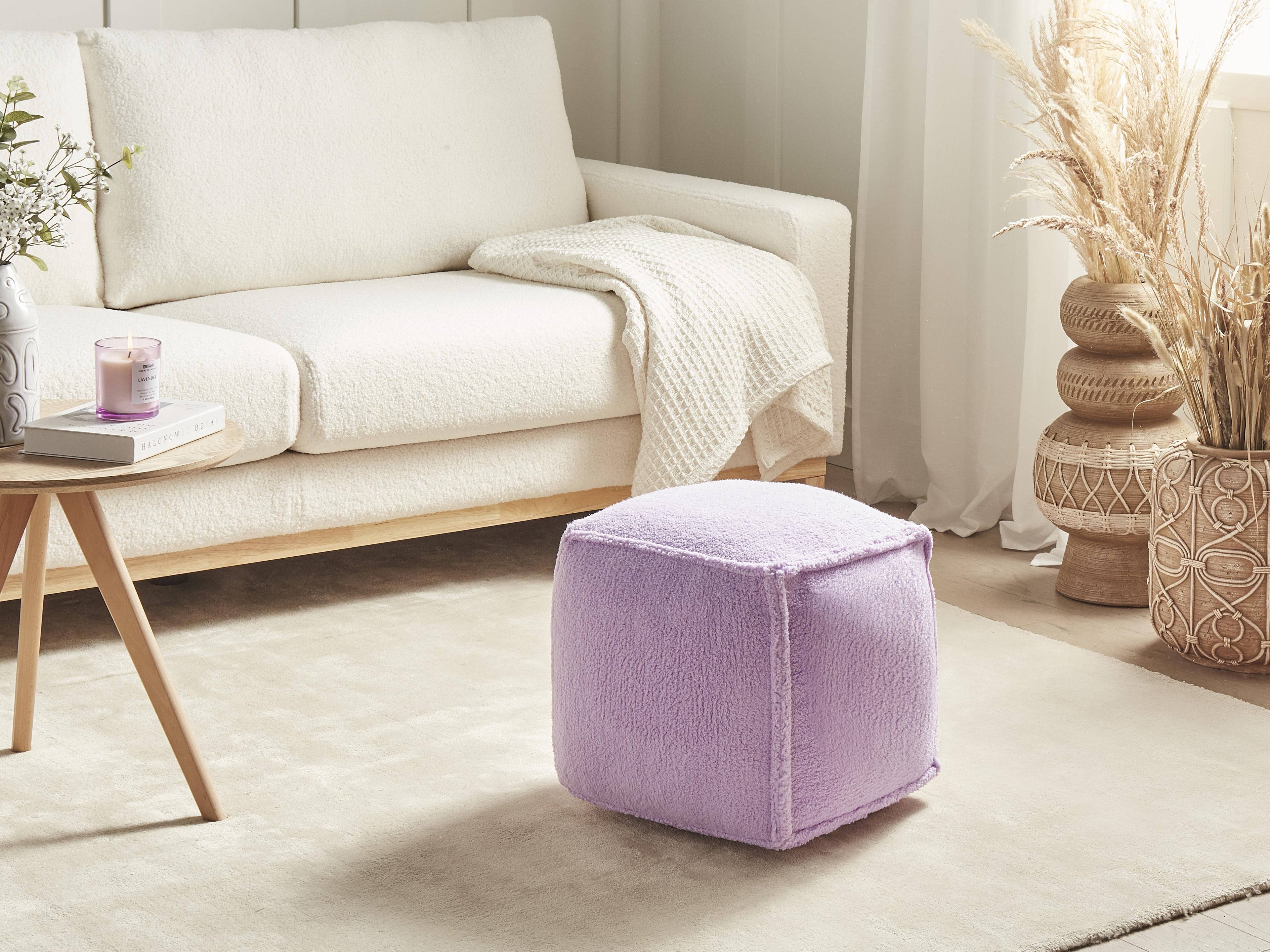  Pouffe ALIPUR Boucle Violet