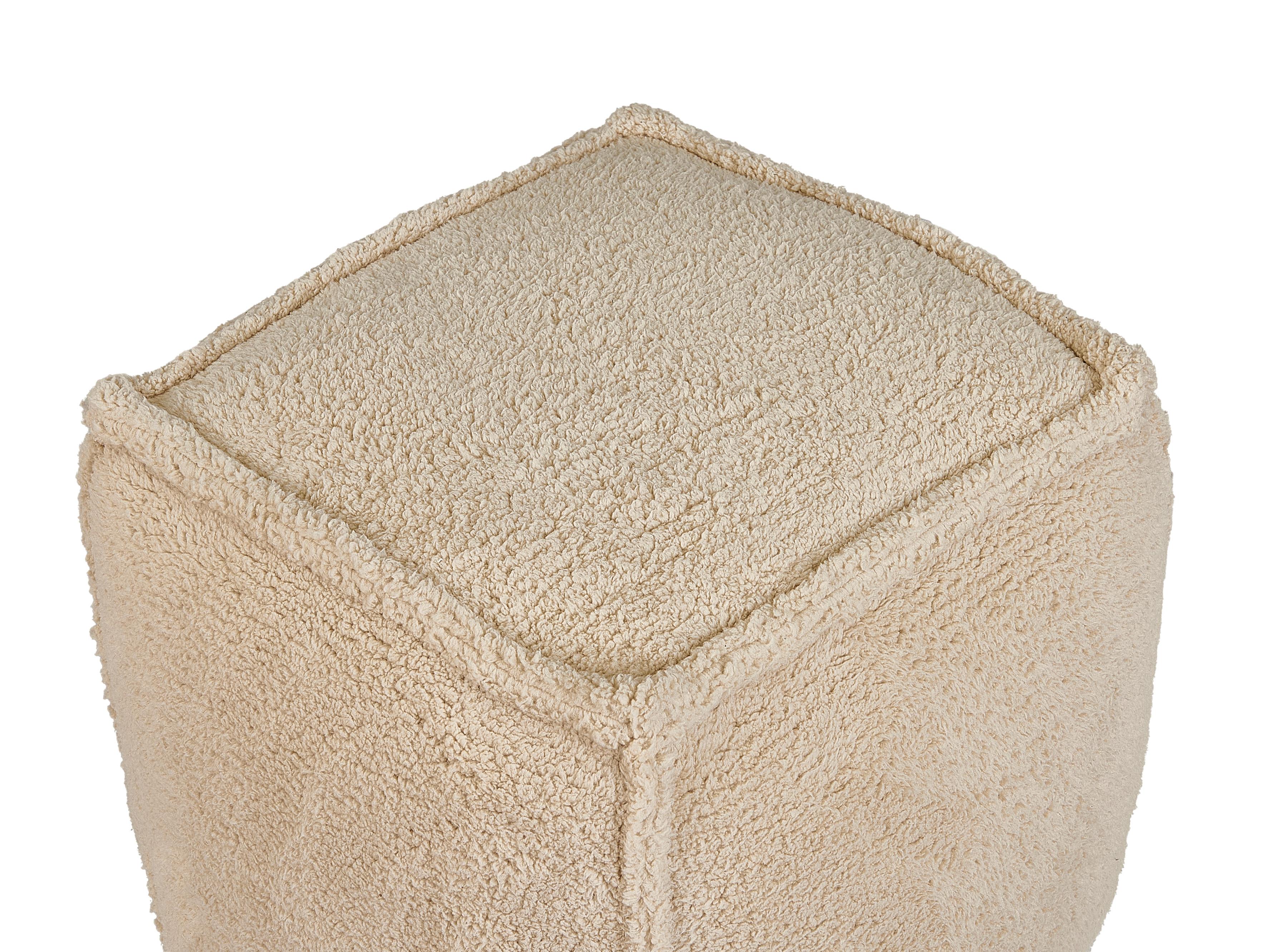  Pouffe ALIPUR Boucle Light Brown