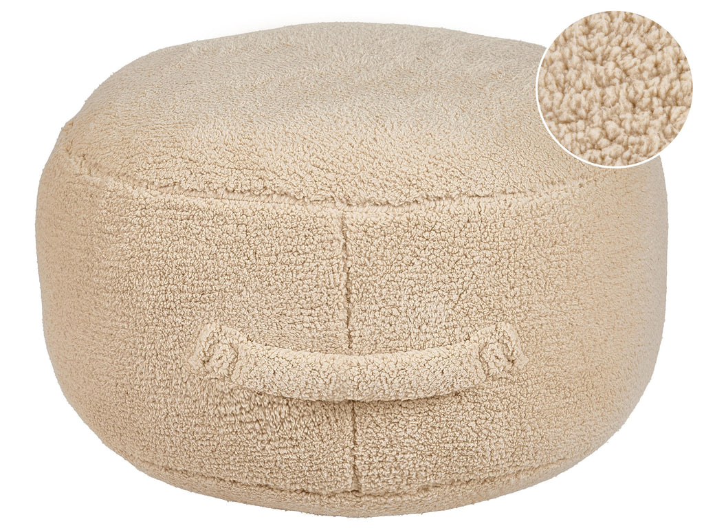  Pouffe ADLANA Boucle Beige