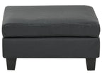  Ottoman UNSTAD Faux Leather Black