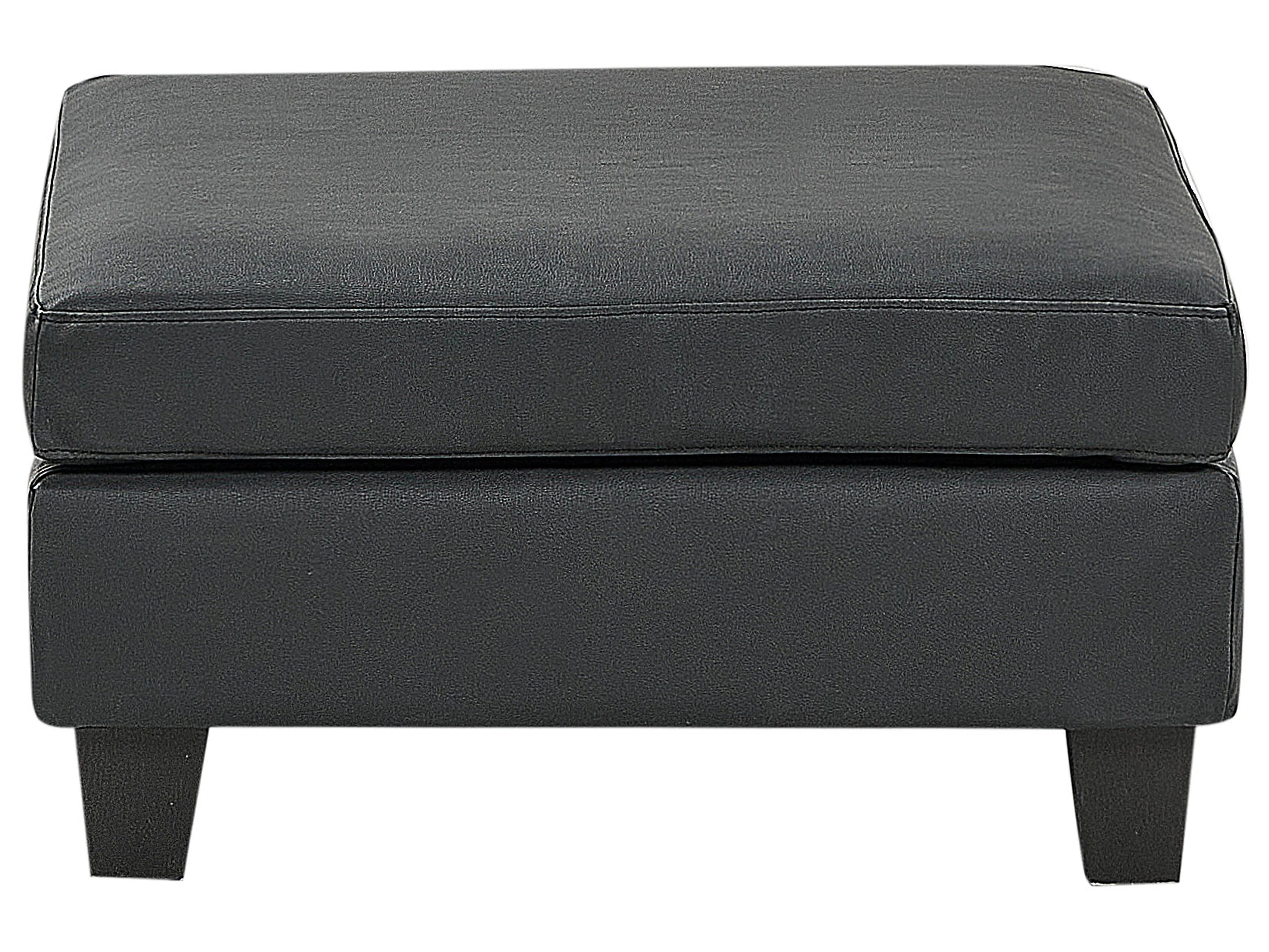  Ottoman UNSTAD Faux Leather Black