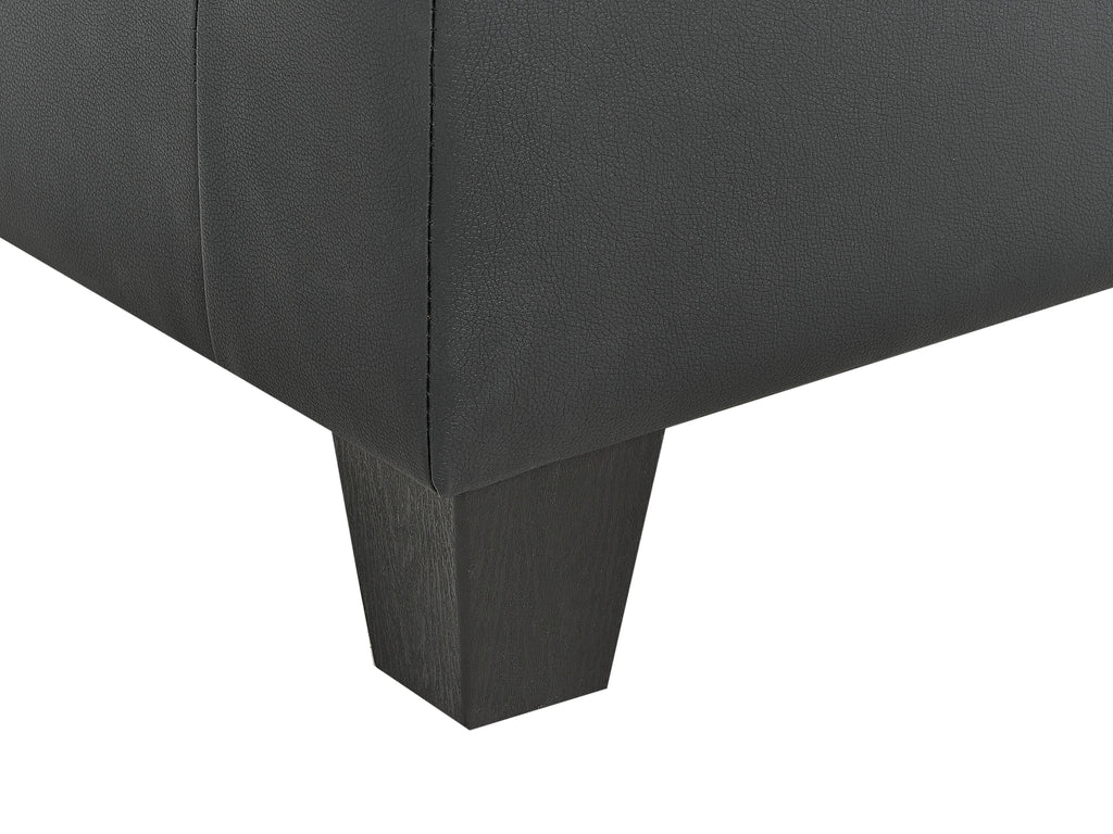  Ottoman UNSTAD Faux Leather Black