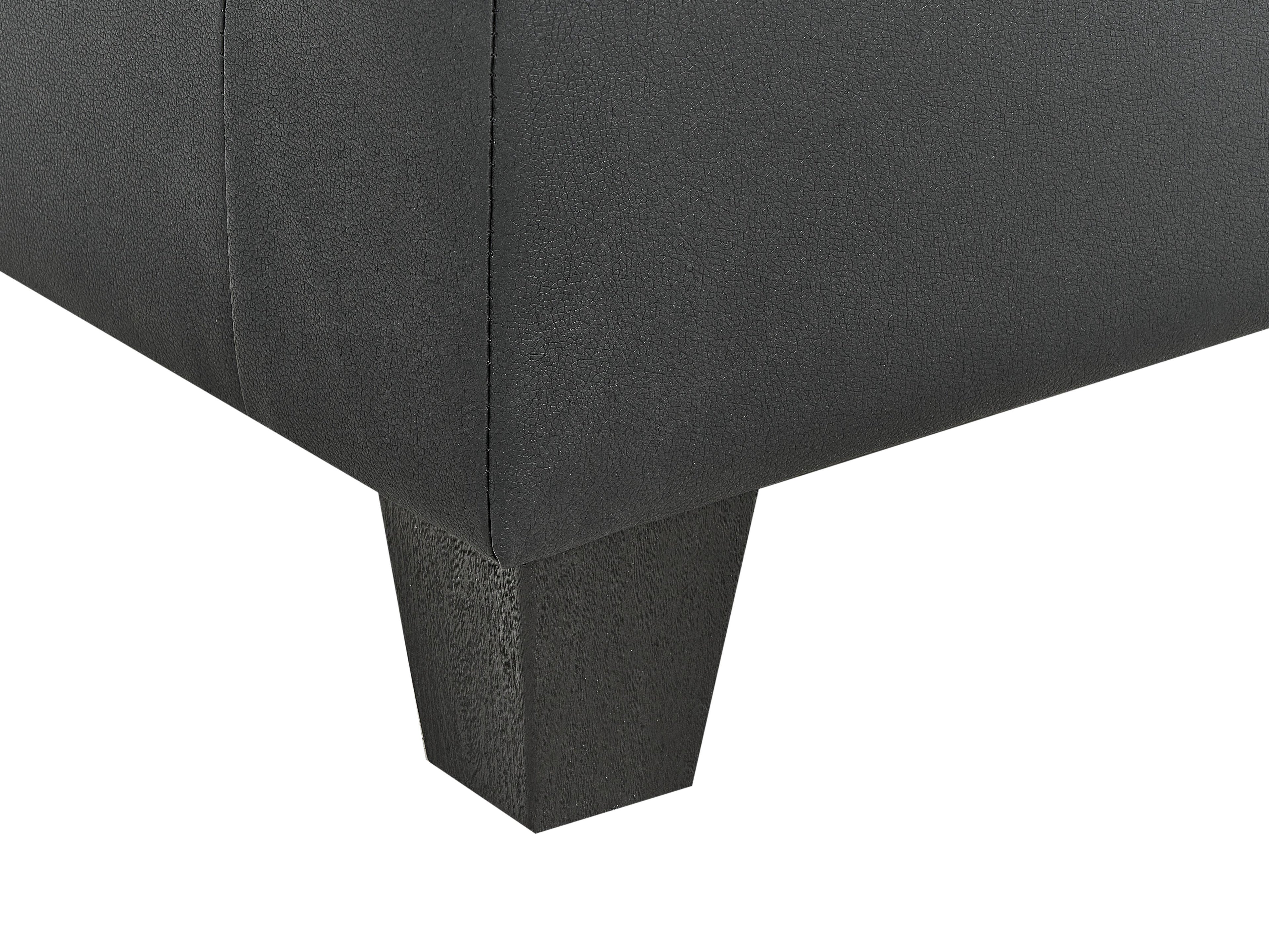  Ottoman UNSTAD Faux Leather Black