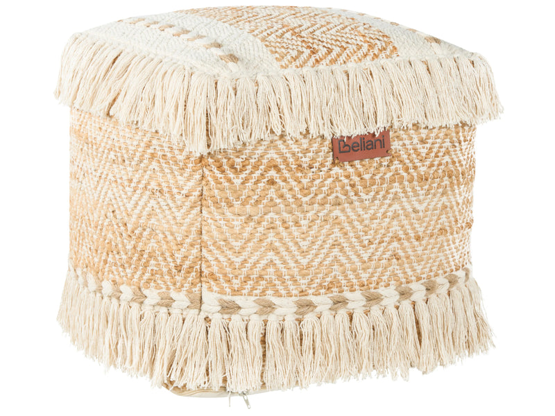  Pouffe ALUPOLA Jute Beige