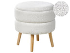  Storage Stool OKATON Boucle White