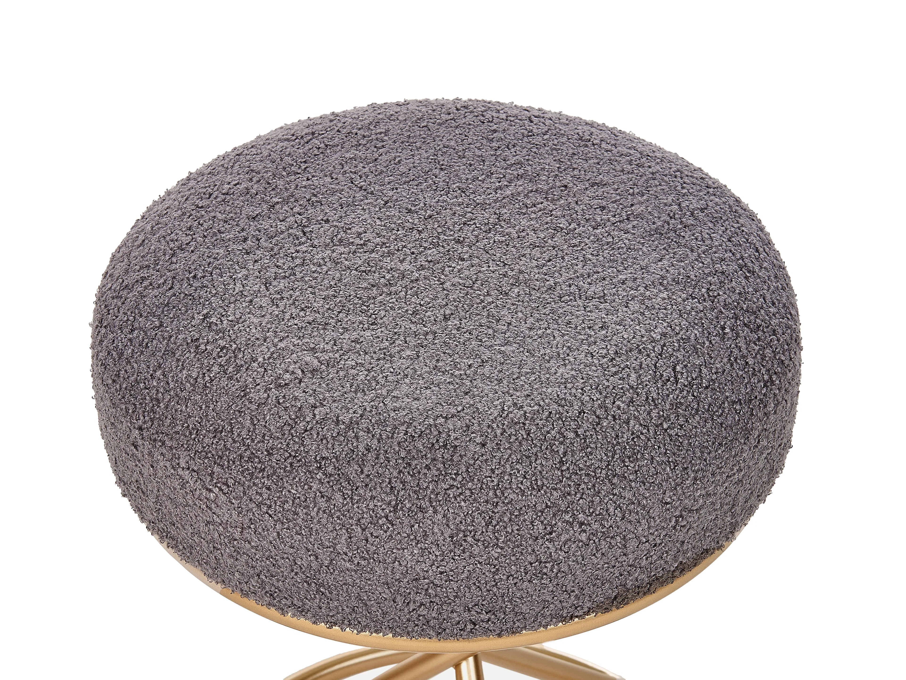  Footstool PRESHO Boucle Grey