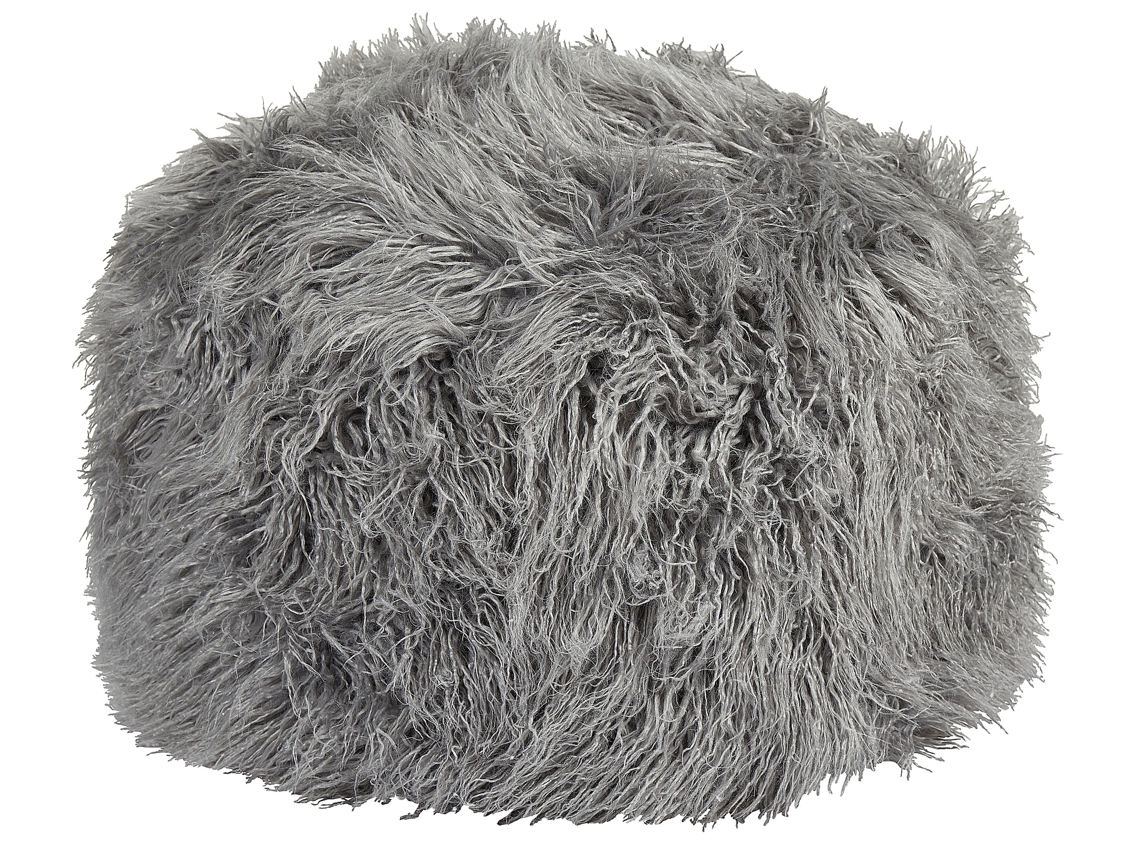  Pouffe TUKKI Faux Fur Grey