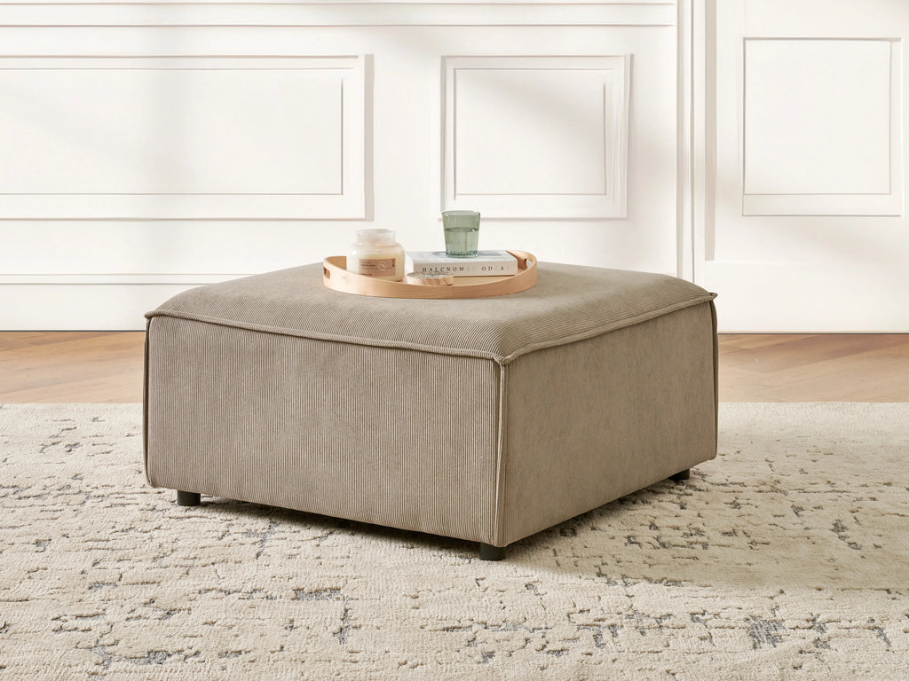  Ottoman ARDAL Corduroy Light Brown