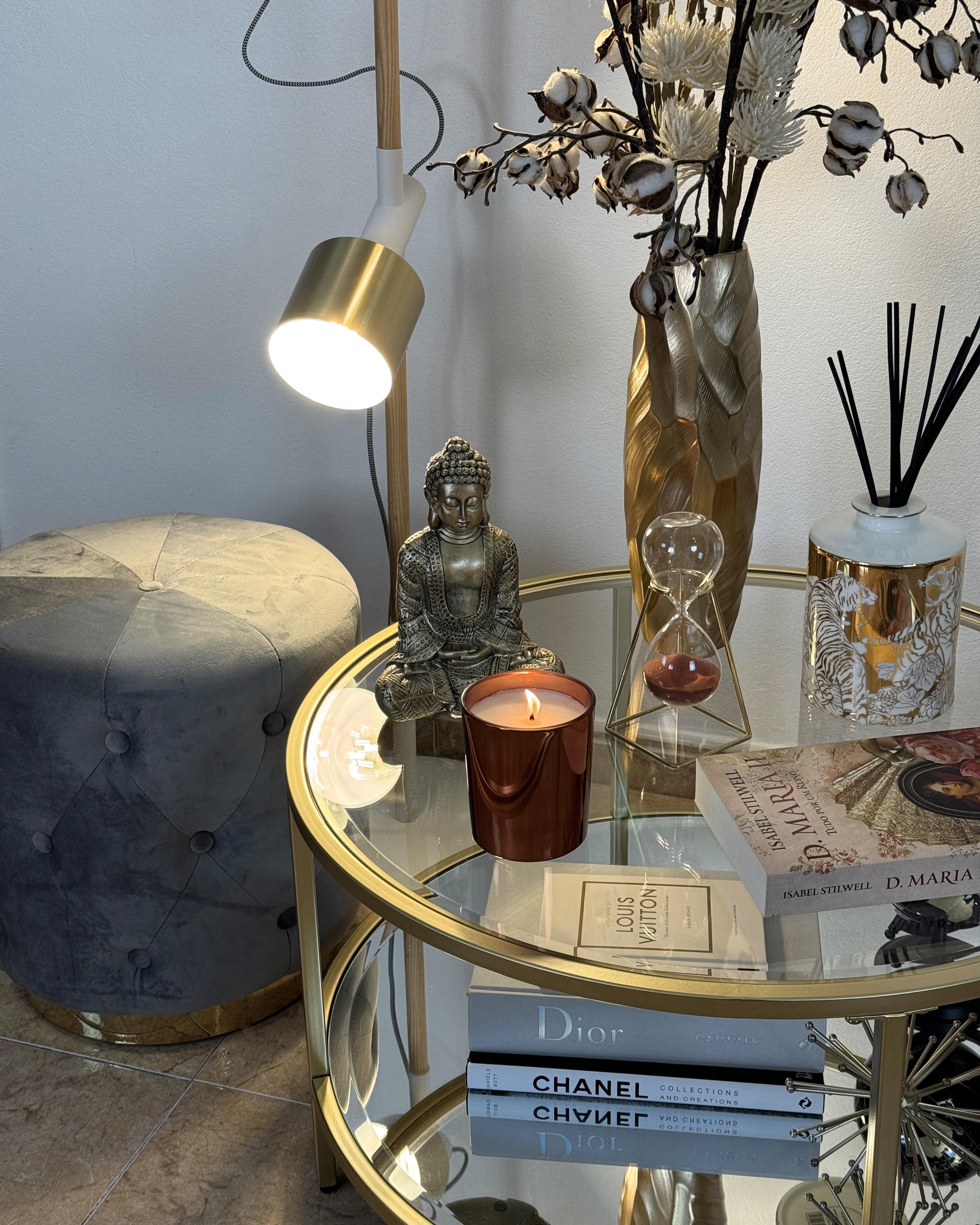  Pouffe CARROLLTON Velvet Light Grey