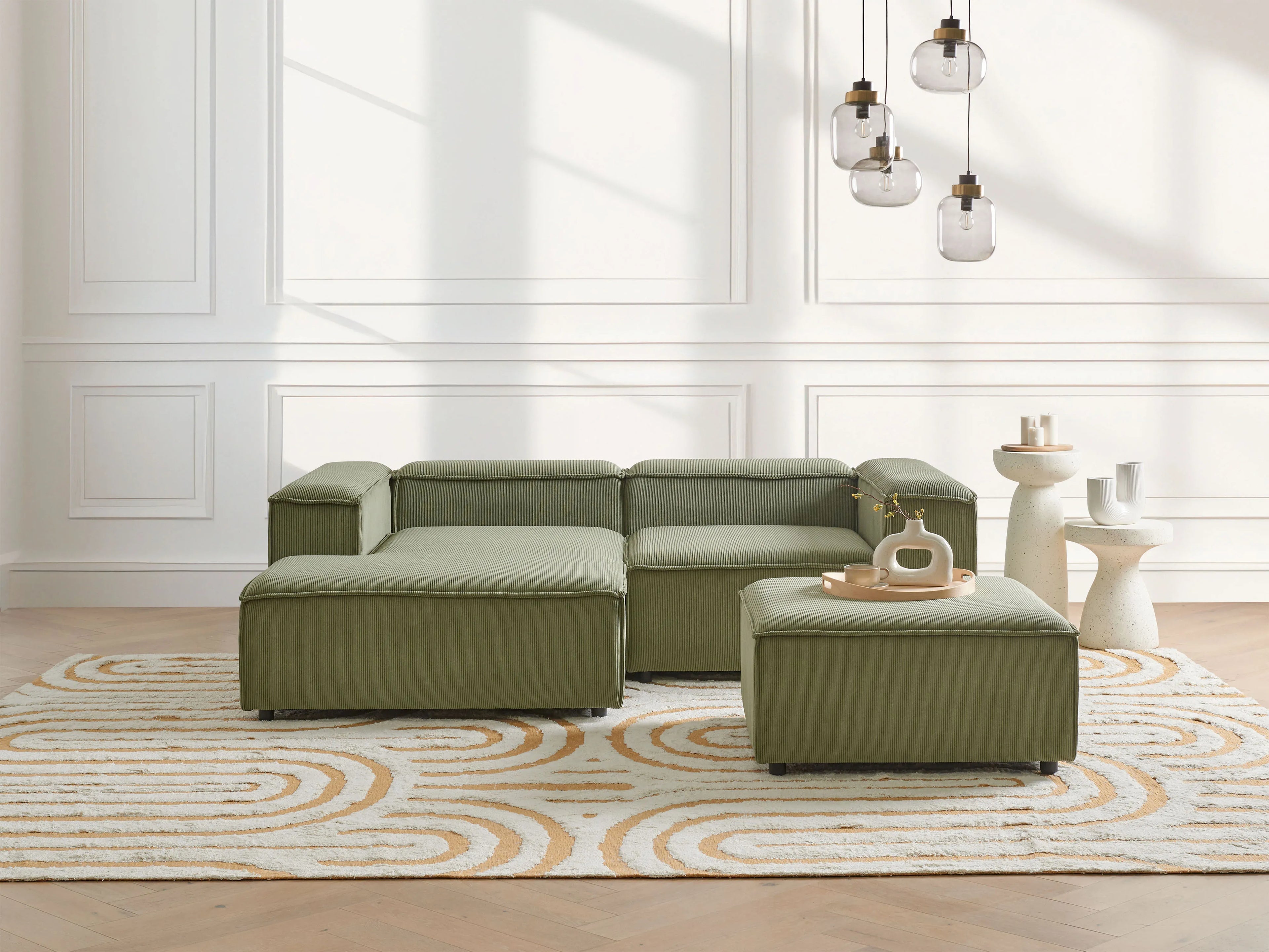  Ottoman ARDAL Corduroy Green