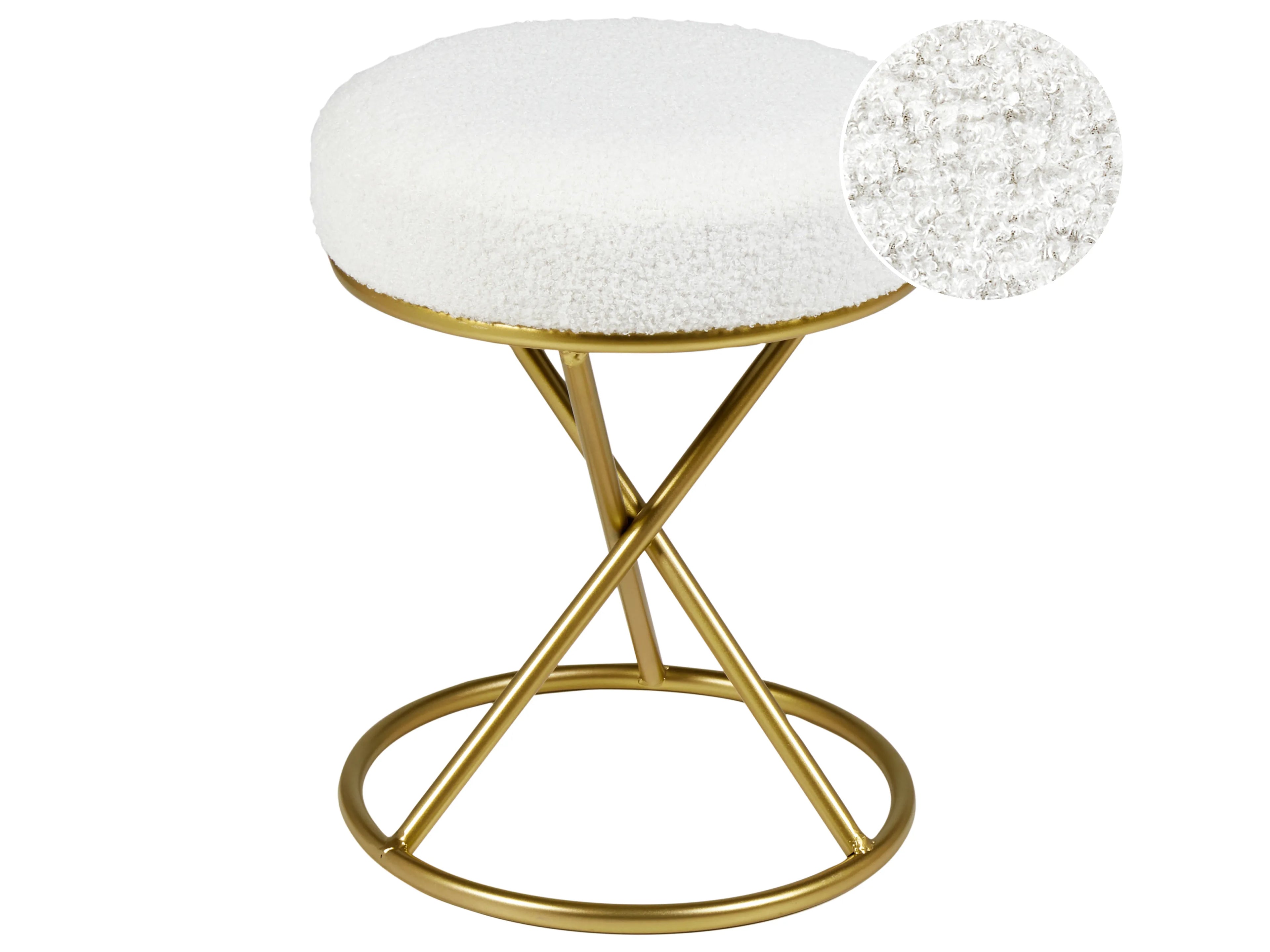  Footstool PRESHO Boucle Off-White