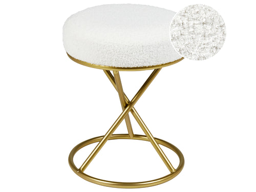  Footstool PRESHO Boucle Off-White