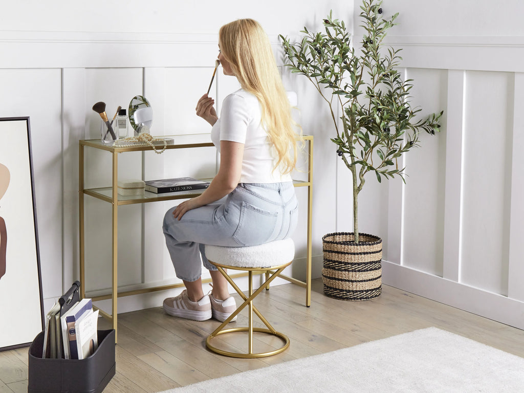  Footstool PRESHO Boucle Off-White