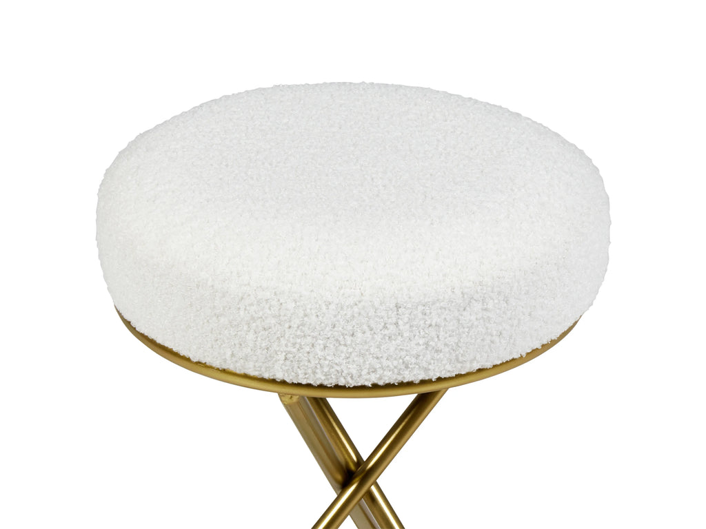  Footstool PRESHO Boucle Off-White