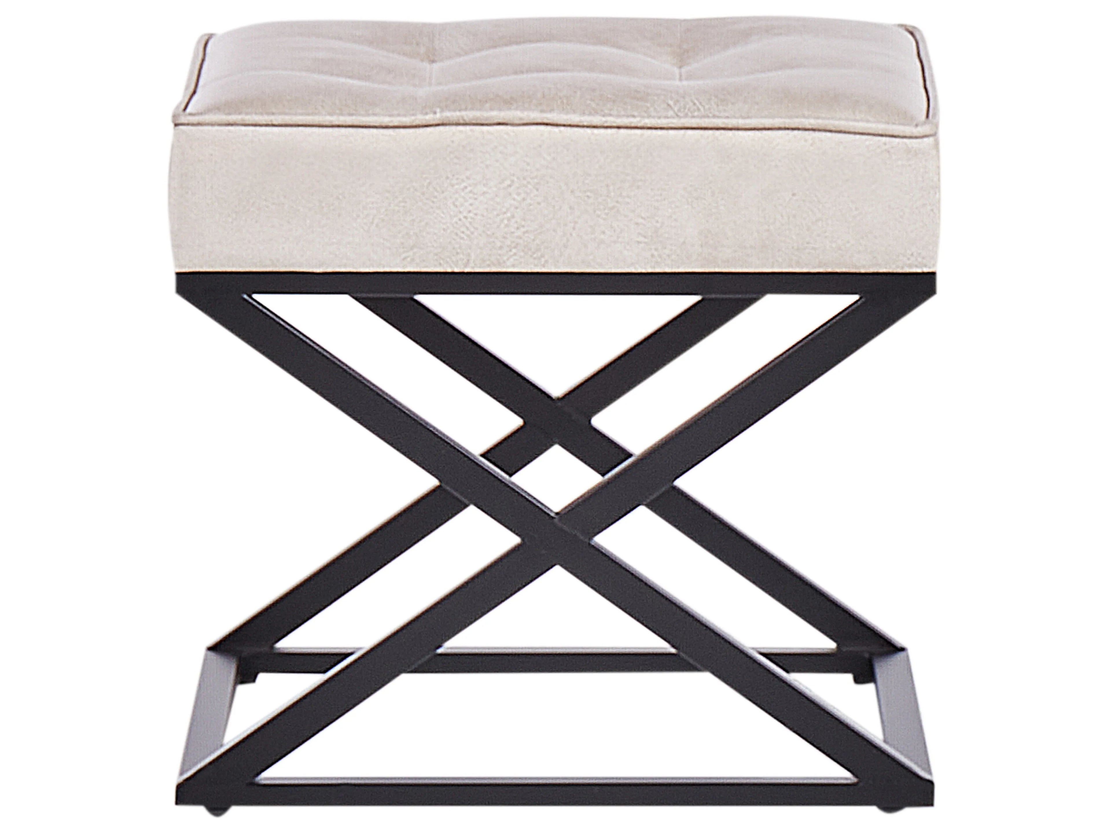  Footstool MURDO Faux Leather Beige
