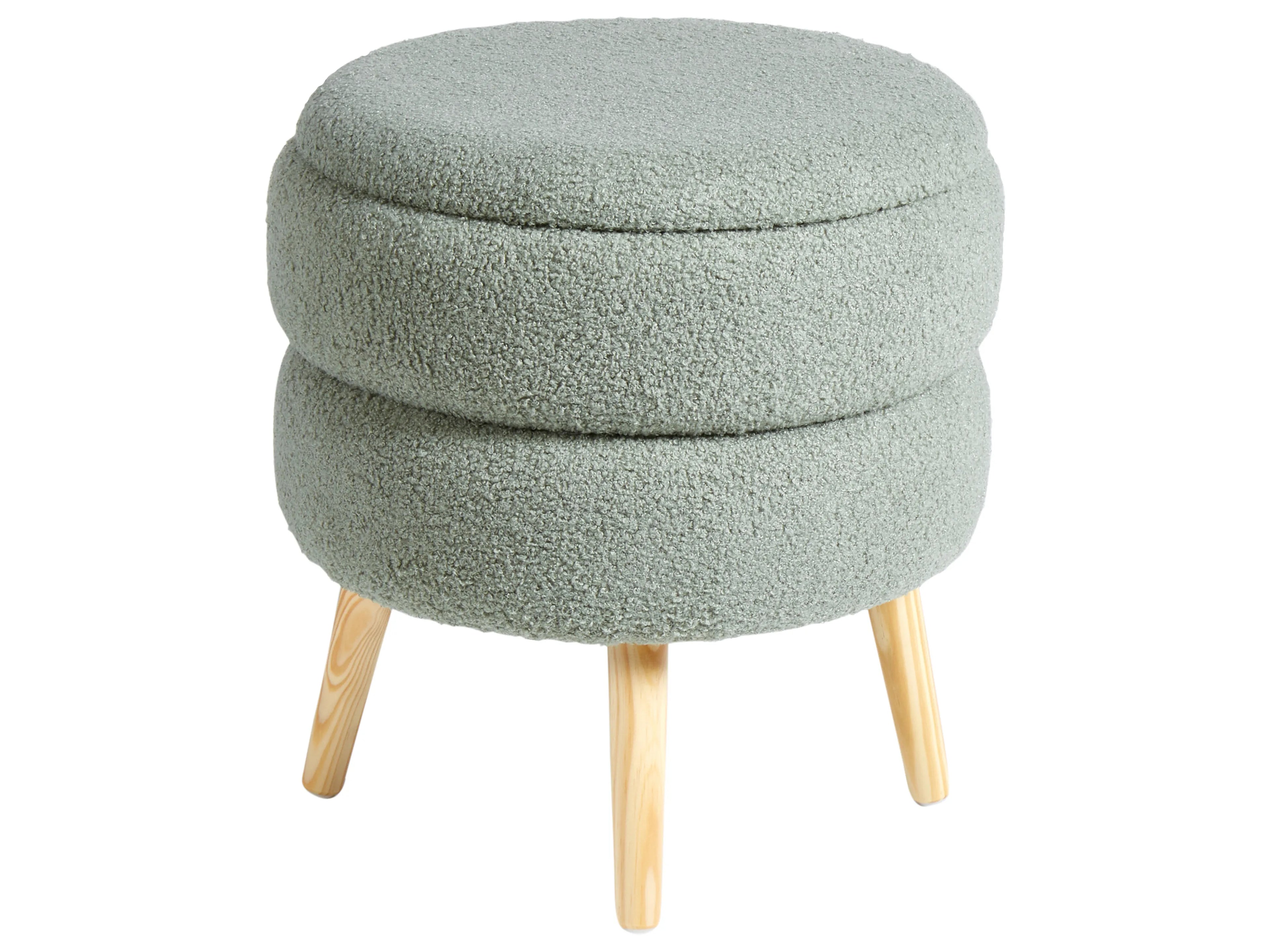  Storage Stool OKATON Boucle Green