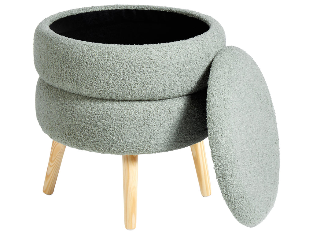  Storage Stool OKATON Boucle Green