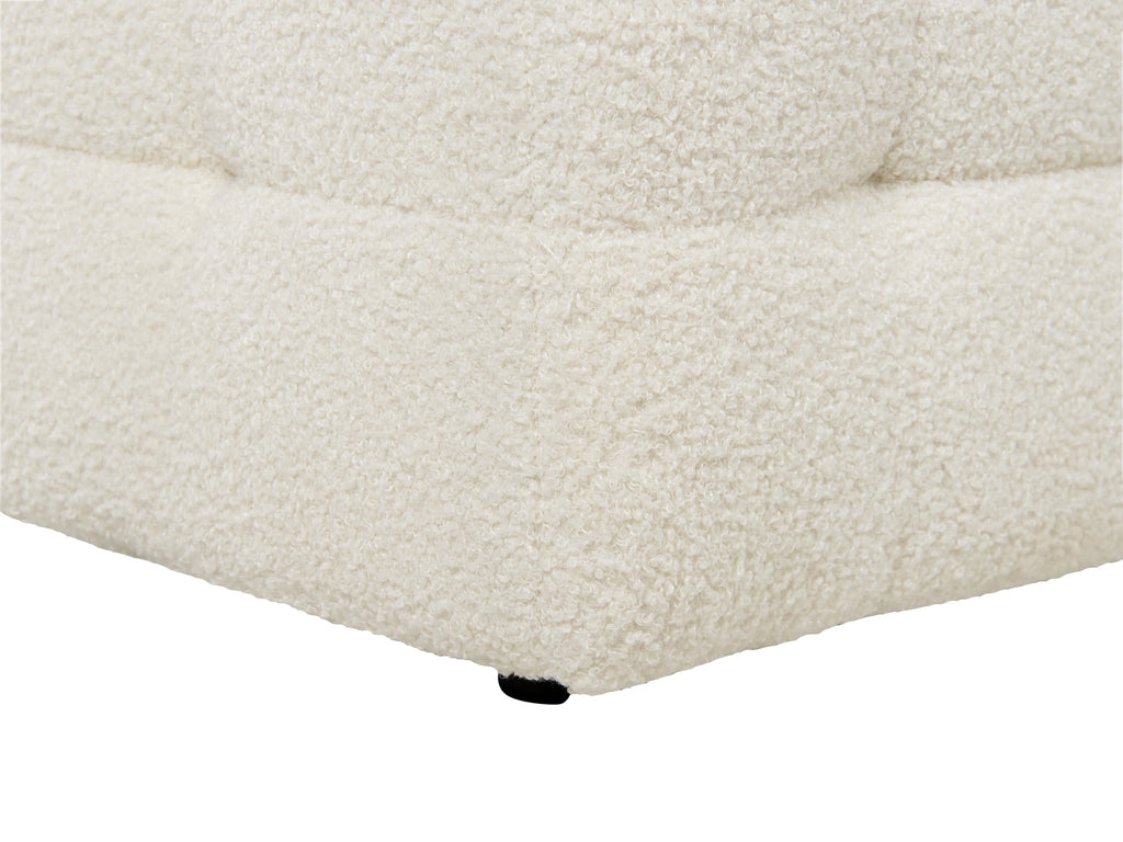  Storage Ottoman MICHIGAN Boucle White