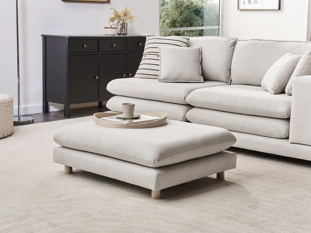  Ottoman HEDEN Fabric Beige